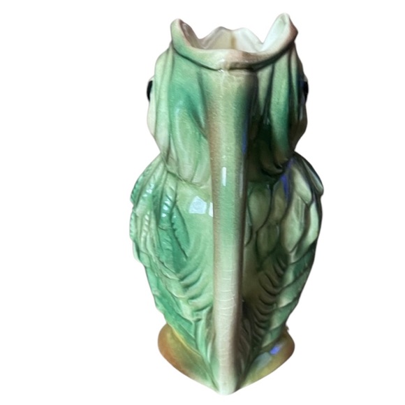 1950's Stewart McCulloch California Pottery Green Parrot Bird Pitcher Retro - Picture 4 of 8